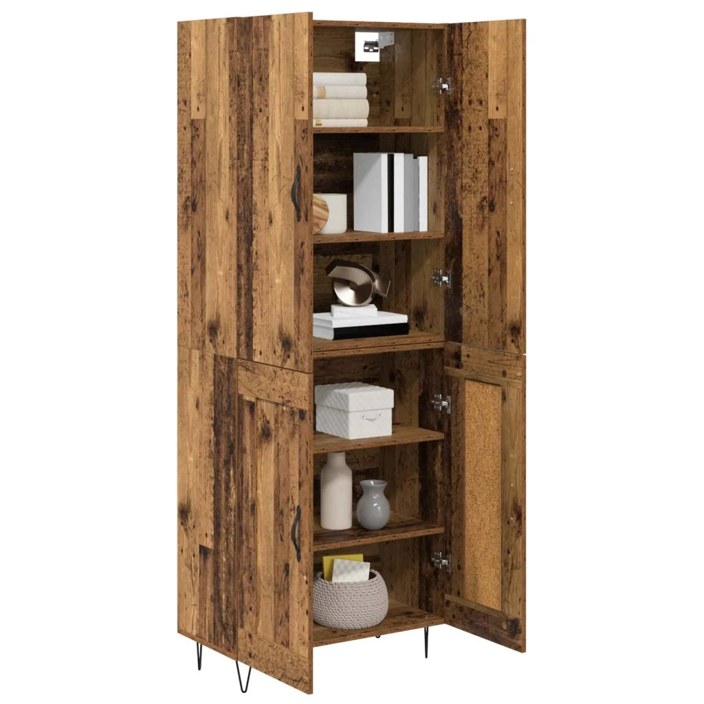 Credenza 2 pcs Legno vecchio Legno multistrato
