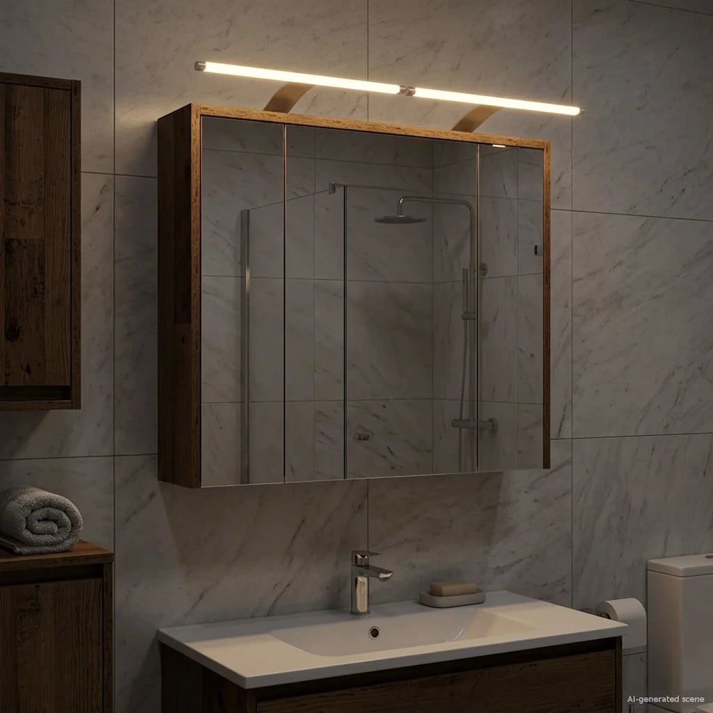 Mobiletto per specchio da bagno Legno vecchio
