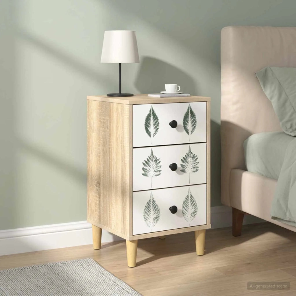 Armadio da Notte HANAU 2 pz Rovere Sonoma 36 x 33 x 60 cm 8007302