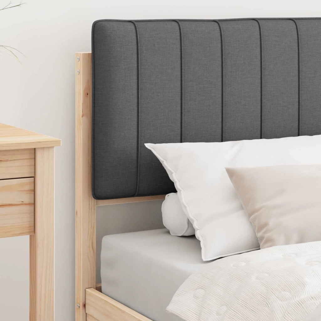 Letto con Testiera Rivestita Grigio scuro 90 x 200 cm 877795