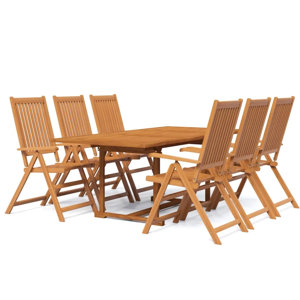 Set Mobili da Pranzo da Giardino 7 pz Legno Massello di Acacia 150-200 cm 3079638