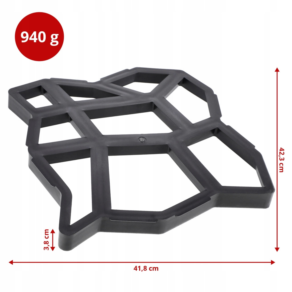KADAX - Forma per pavimentazione, calcestruzzo, pietra, elementi decorativi a testa di gatto, matrice solida 42x43cm