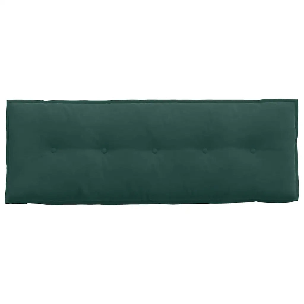 Cuscino per Schiena Verde Scuro 140 x 50 cm Tessuto in Cords