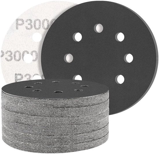 Dischi abrasivi in alluminio - 125 mm - 50 pezzi - nero - carburo di silicio