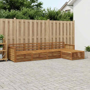 Set di divani da esterno 5 pz Naturale Legno di Acacia Massello 3383237
