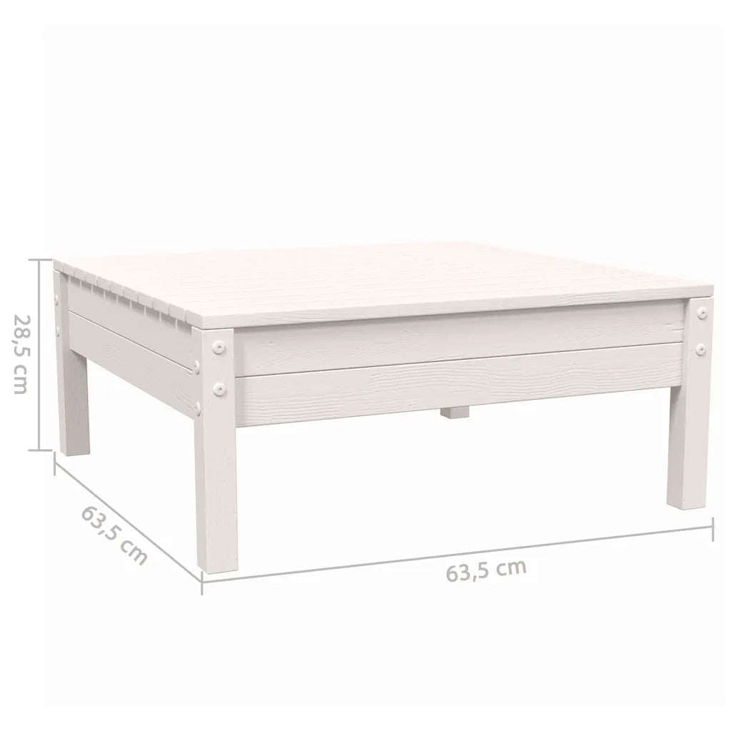 Set Divani da Giardino 3 pz con Cuscini Bianco in Massello Pino cod mxl 75696
