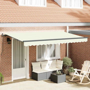Tenda retrattile-Tenda parasole per balcone Crema 400 x 200 cm Tessuto 610499