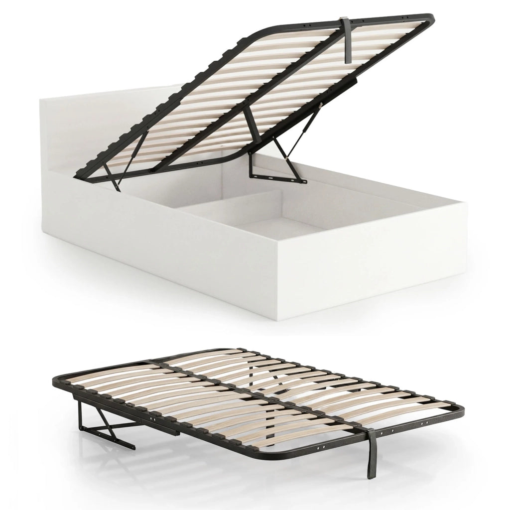 Rete Letto in Metallo con Pistoni a Gas 28 Doghe Divisibile 100x200 cm