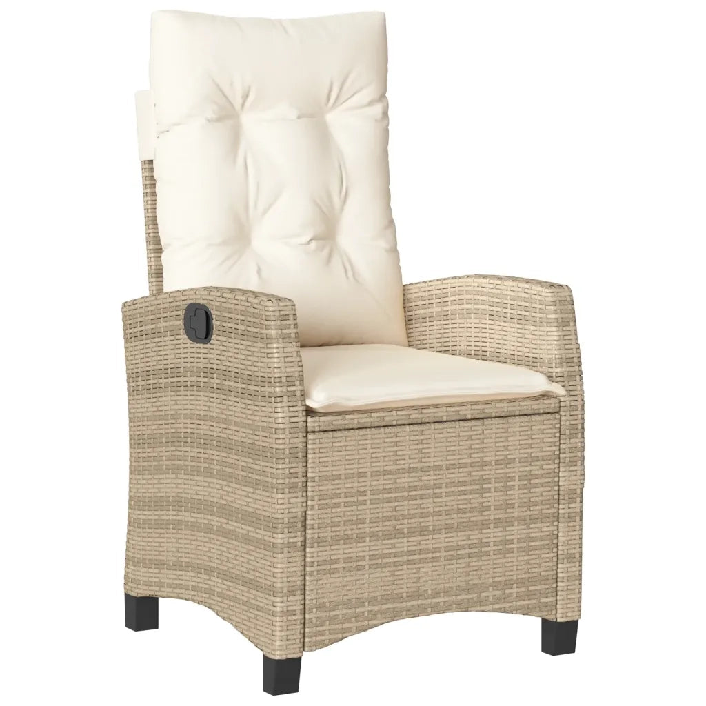 Set da Bistrò 3 pz con Cuscini Beige in Polyrattan 365228