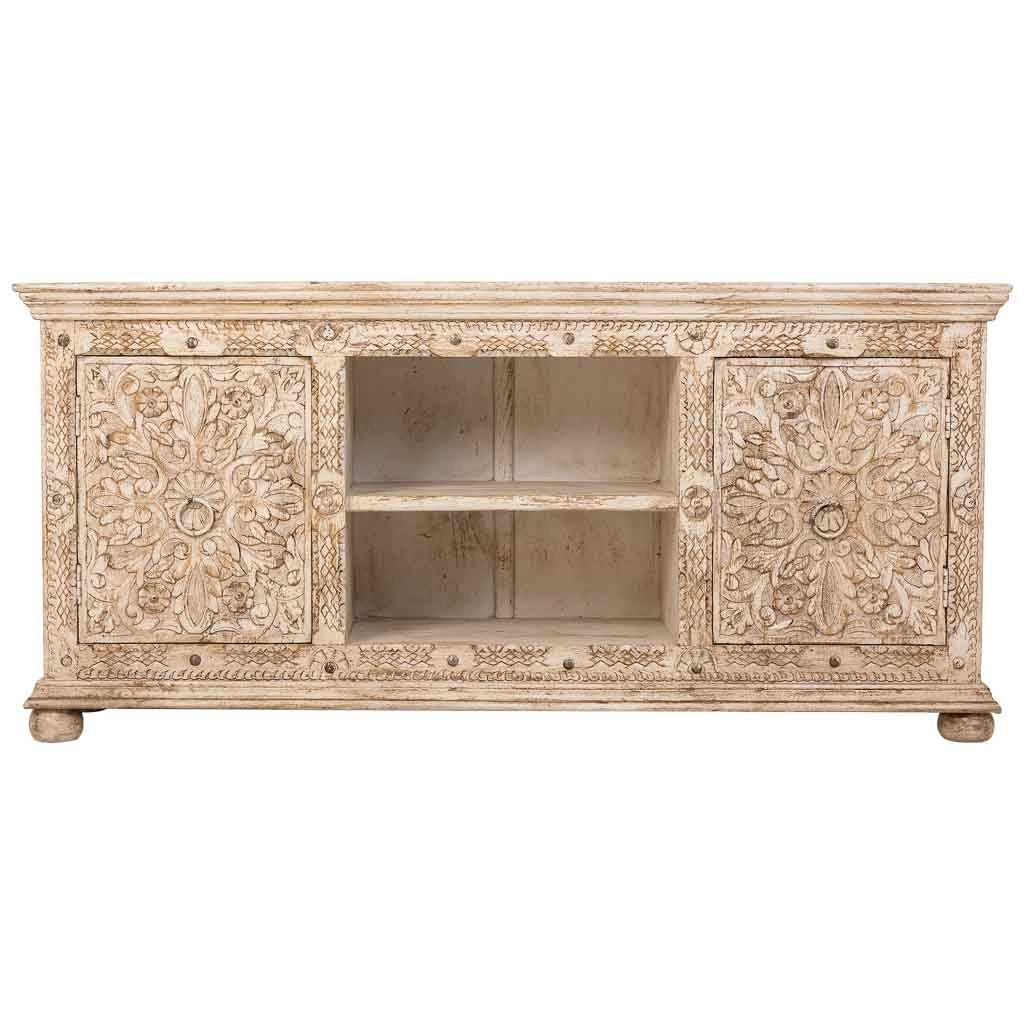 Credenza in legno beige 165x45x76