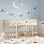 Letto Soppalco con Scala Bambini 80x200cm Massello Pino