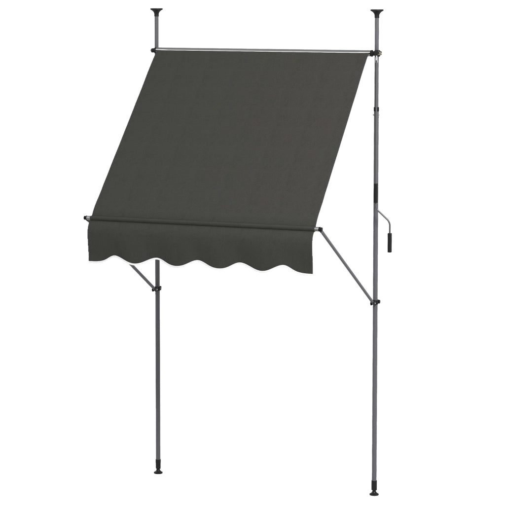 Bancone da lavoro ¨C zephmum ¨C grigio scuro metallo poliestere 150x120x210-300cm
