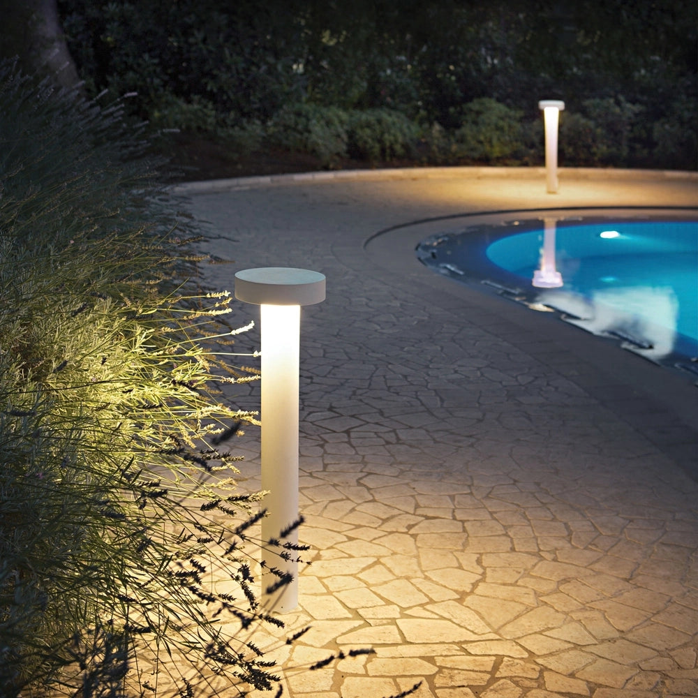 Piantana Moderna Tesla Alluminio Bianco 4 Luci G9 H60Cm