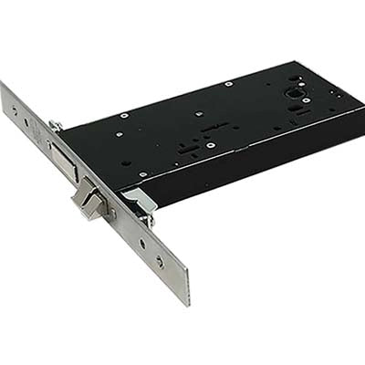 SERRATURA METALLO INFILARE ELETTRICA 5968 OMEC  B.Q INOX F.MM 25 DM M4 TRIPL+SCR H.MM 82,5 E.MM 90