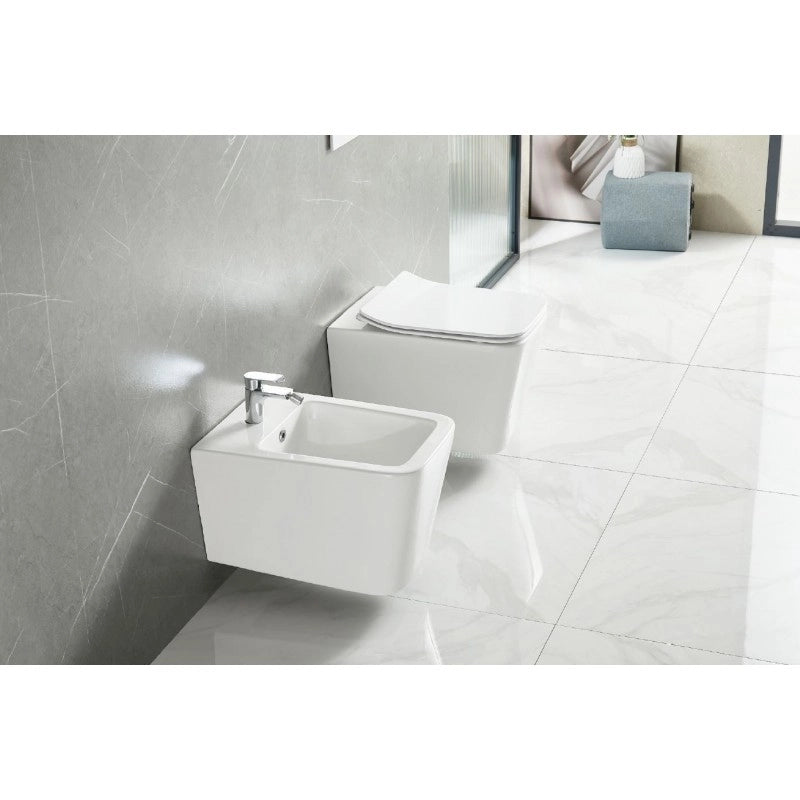 BOFY bidet sospeso bianco in porcellana 53x36,5x31,5 cm