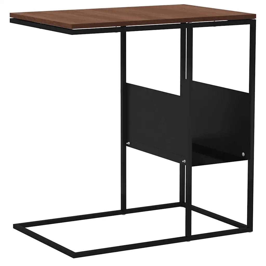 Tavolino Nero 55x36x59,5 cm Legno Multistrato 343104