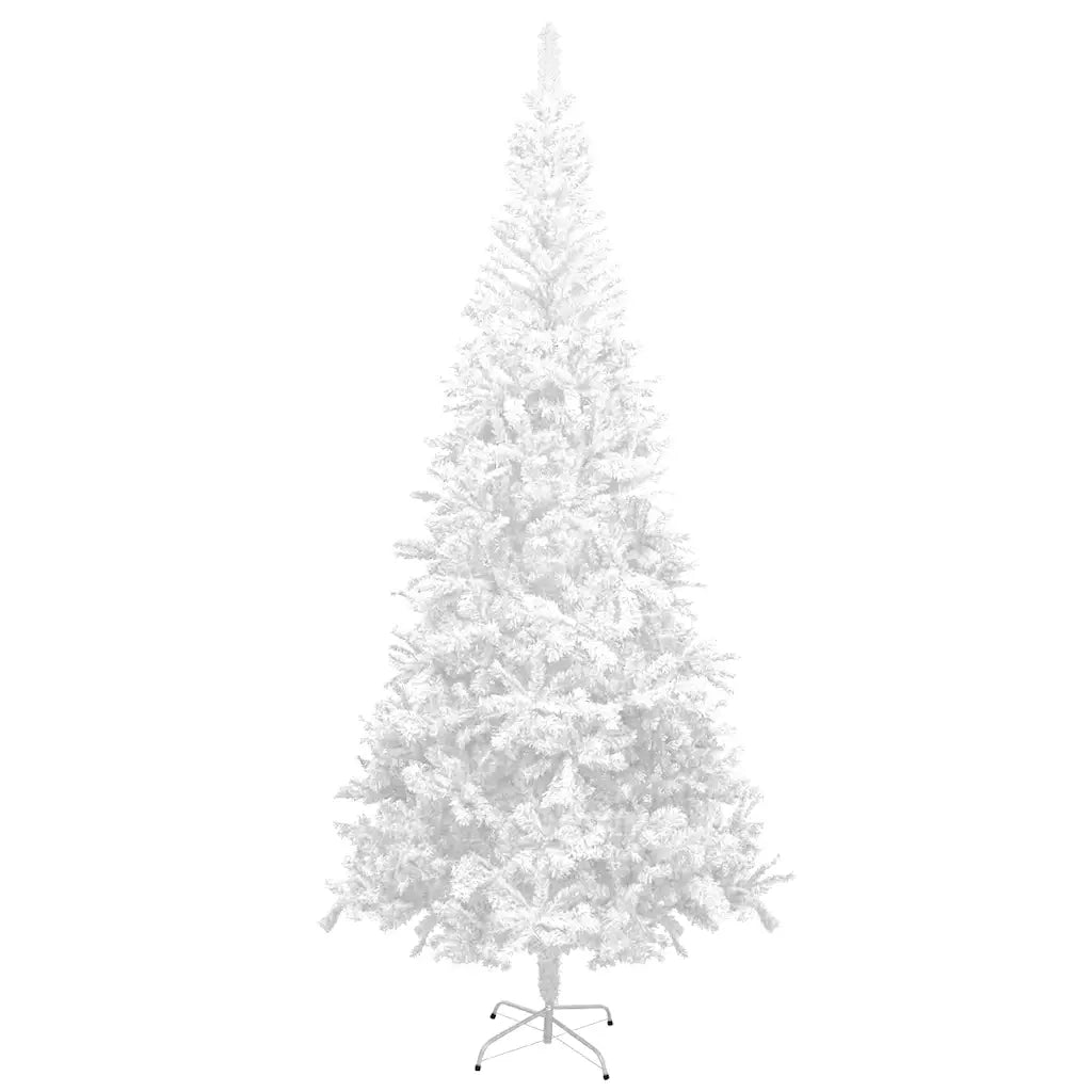 Albero di Natale Artificiale Preiluminato Palline 240 cm Bianco 3077496