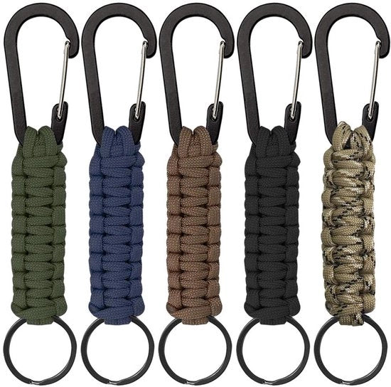 Paracord Hanger con Fermo per Pistola - Cavo per Chiavi Tessuto a Mano - Duraturo e Resistente - Adatto per l'Outdoor - Utile per le Chiavi, Accessori e Attrezzi