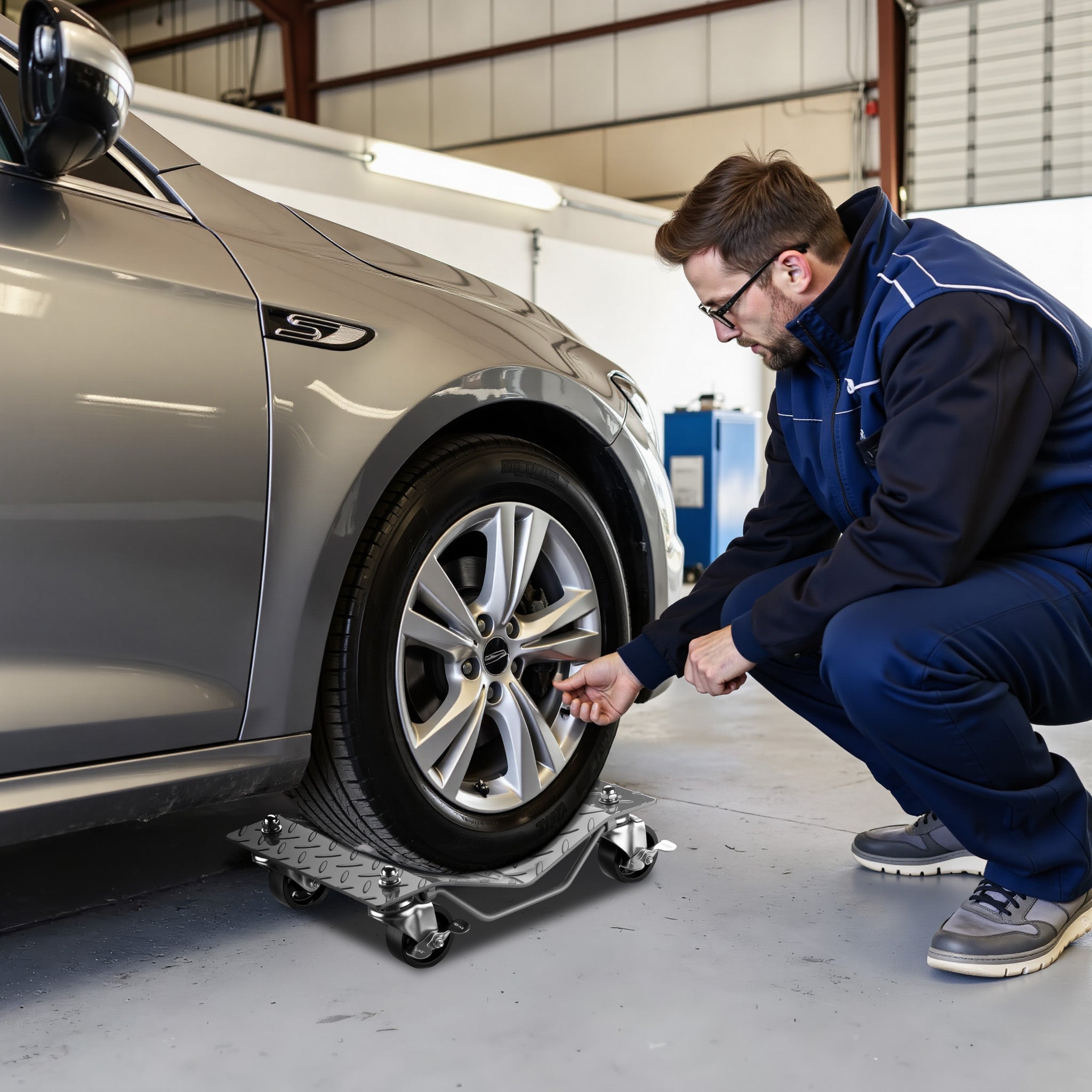 Carrello sottoruota sposta auto 2 pezzi Portata 680 kg l’uno Ausili di manovra Posizionatori