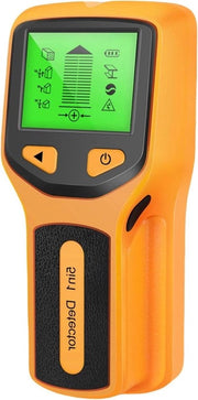 Scanner per Muri Sensor 5 in 1 Schermo LCD a Risoluzione HD Detector Elettronico per Stud ABS per Piping in Legno Cavi Metallici AC (Giallo)