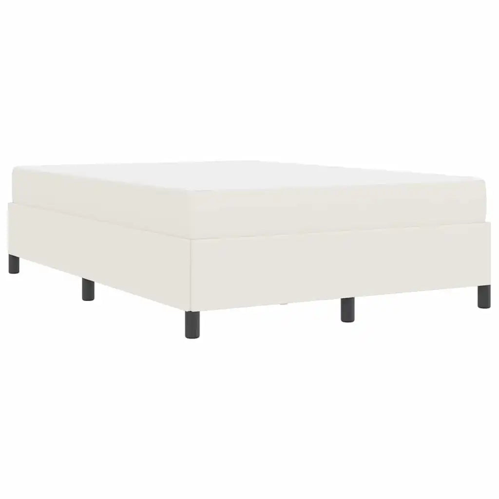 Struttura del letto con materasso Crema 140 x 200 cm Tessuto 3399127