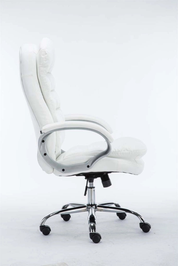 Sedia ufficio XXL Vancouver in similpelle bianco