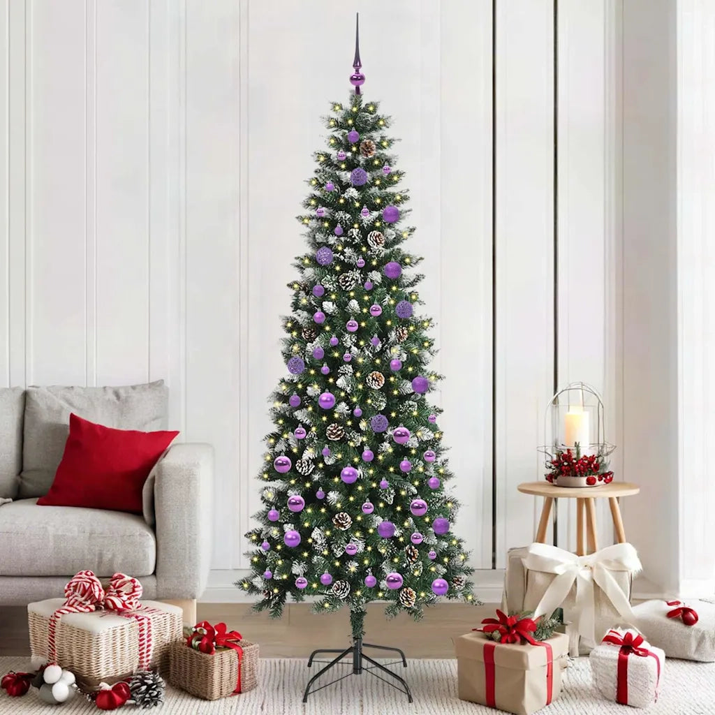Albero di Natale artificiale con 300 LED Verde 210 cm 3395838