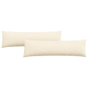 Cuscini da Divano 2 pz | Cuscini per sedie Crema 145 x 40 cm Tessuto in Cords
