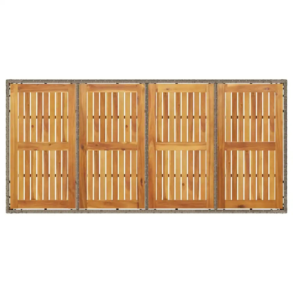 Set da Pranzo per Giardino 9 pcs Grigio polyrattan 3334914