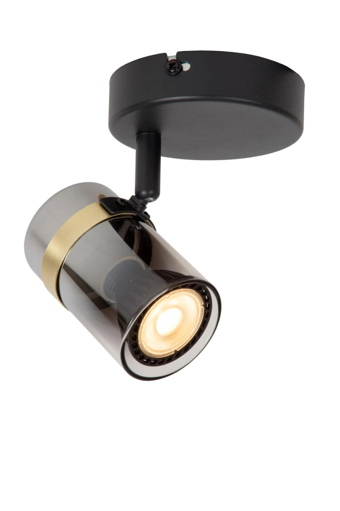 Faretto da soffitto UPTON nero/oro 1xGU10 Lucide