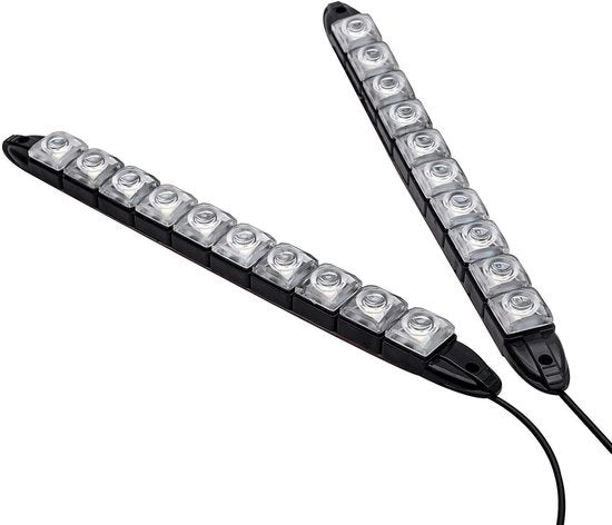 Doppio Kit di Illuminazione di Giorno per Auto con 10 LED, Luce di Giorno Whitelight Fari Antnebbia – Illuminazione di Giorno per Auto Acqua Resistant Koplamp