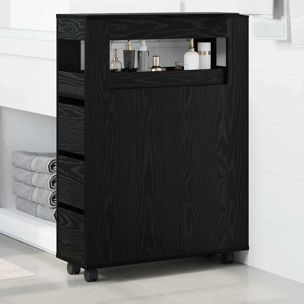 Set di mobili per il Bagno | Armadio da bagno Rovere Nero 65 x 23 x 87 cm