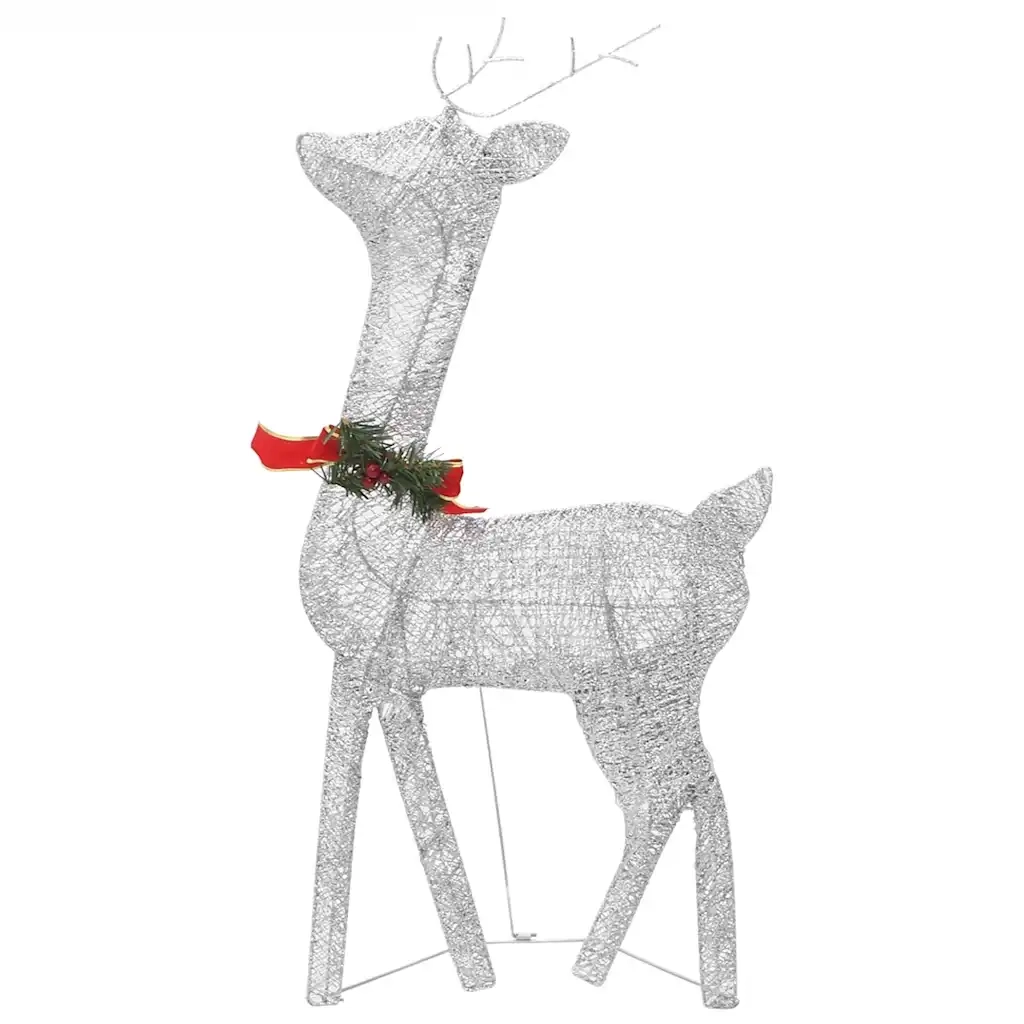 Renne di Natale 6 pz Argento Bianco Freddo in Rete CFW3696880