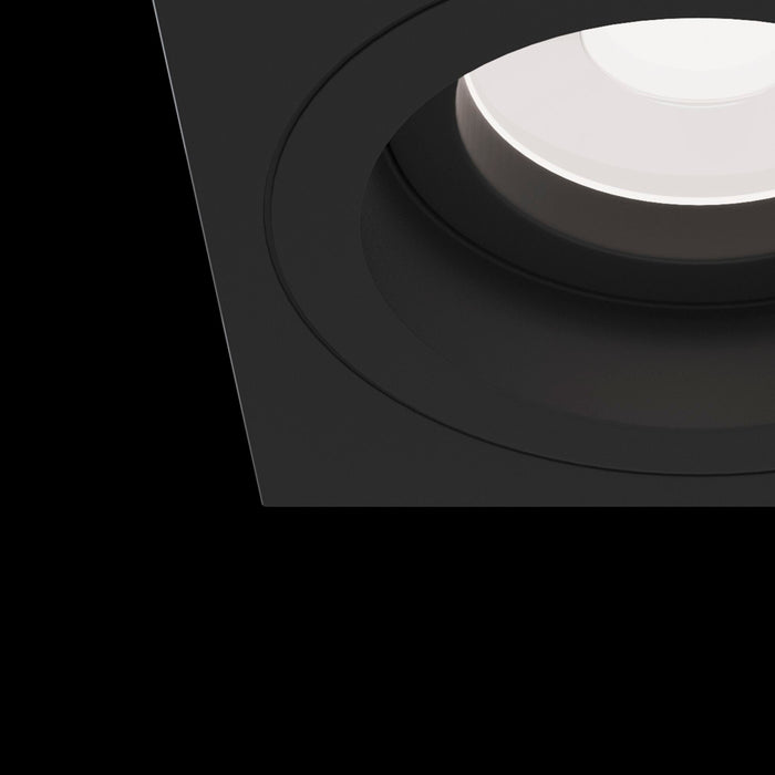 Faretto da incasso Downlight in Alluminio Atom Nero