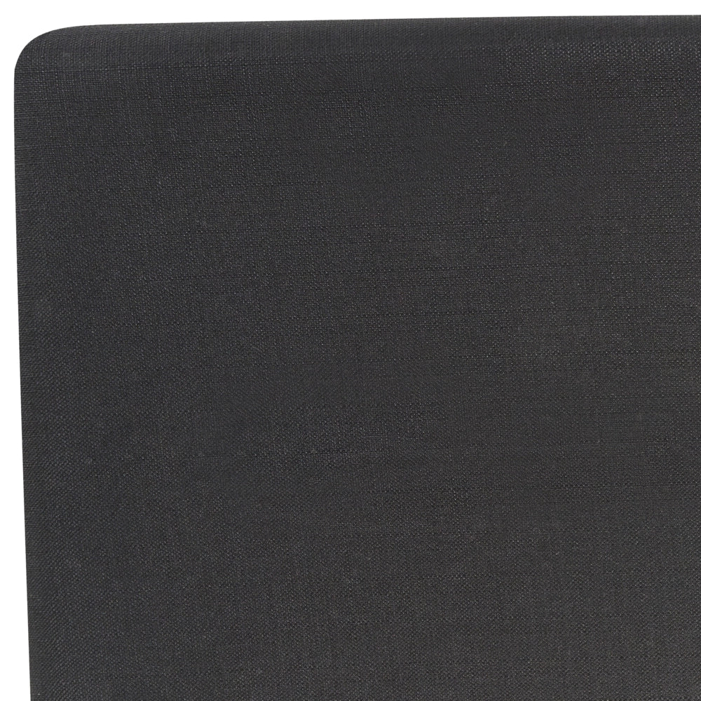Letto matrimoniale in tessuto nero con rete a doghe 140 x 200 cm stile contemporaneo