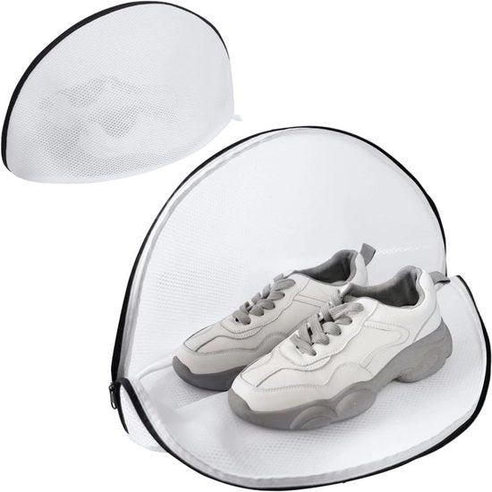 Sacchi di protezione per scarpe - 2 pezzi - Sacchi a rete - Protezione per scarpe - Sacchi per bucato - Bianchi - Materiale duraturo