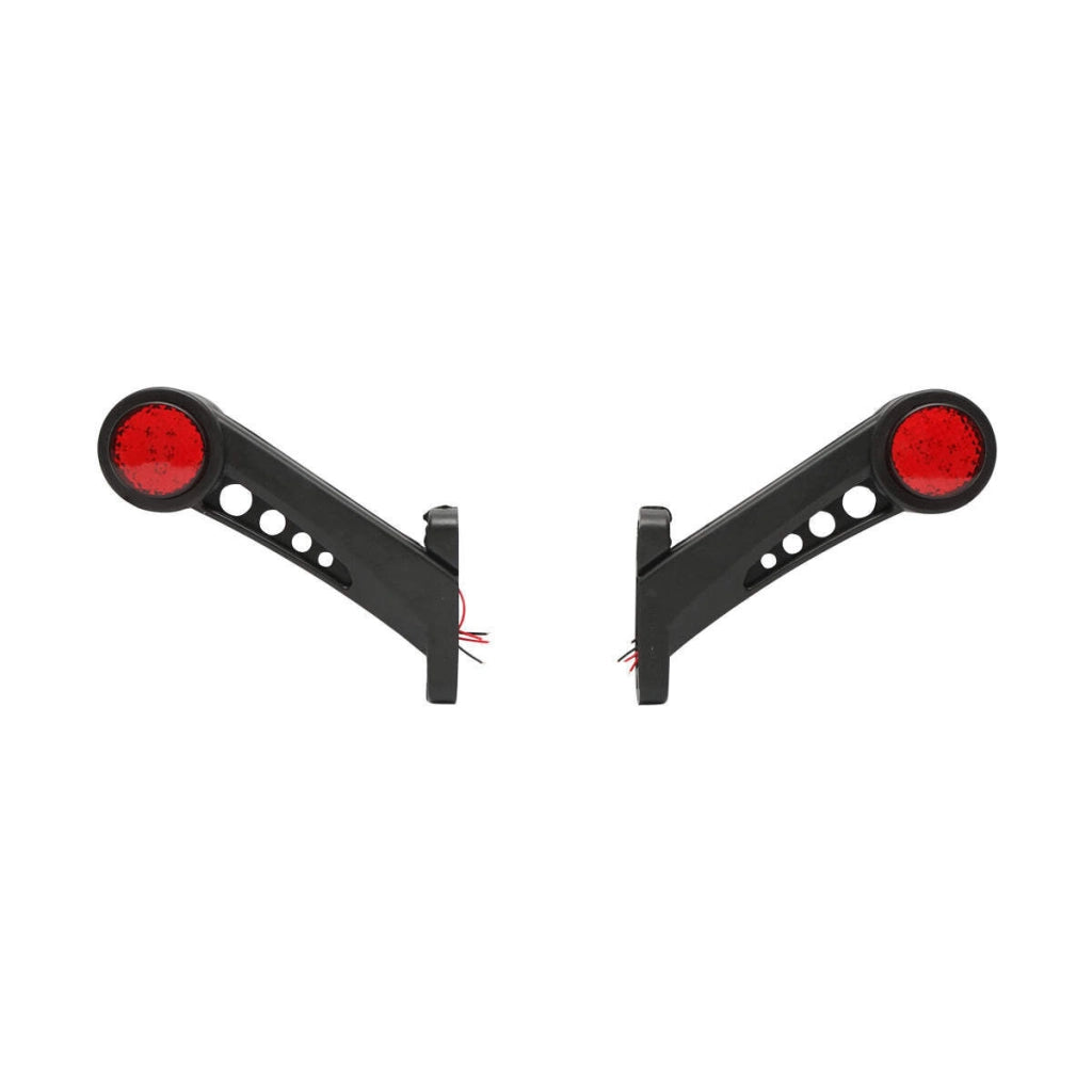 Set di lampade laterali  con LED, 12-24V, rosso-bianco, PVC elastico, Breckner Germany