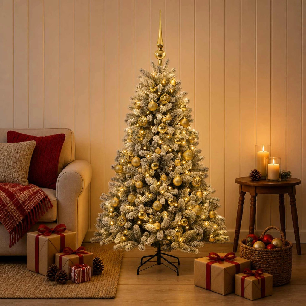 Albero di Natale Artificiale con Palline 120 cm 150 LED 3465705