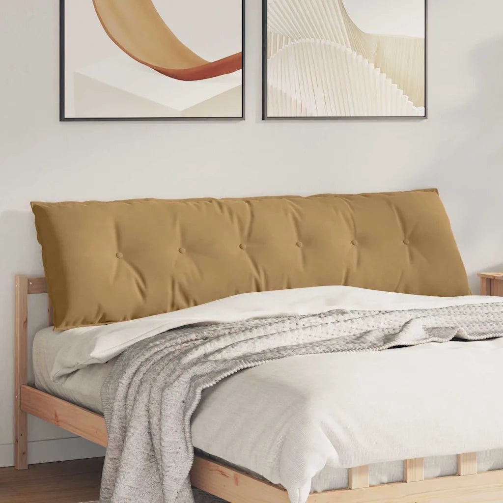 Cuscino per Schiena Marrone 180 x 50 cm Tessuto in Cords