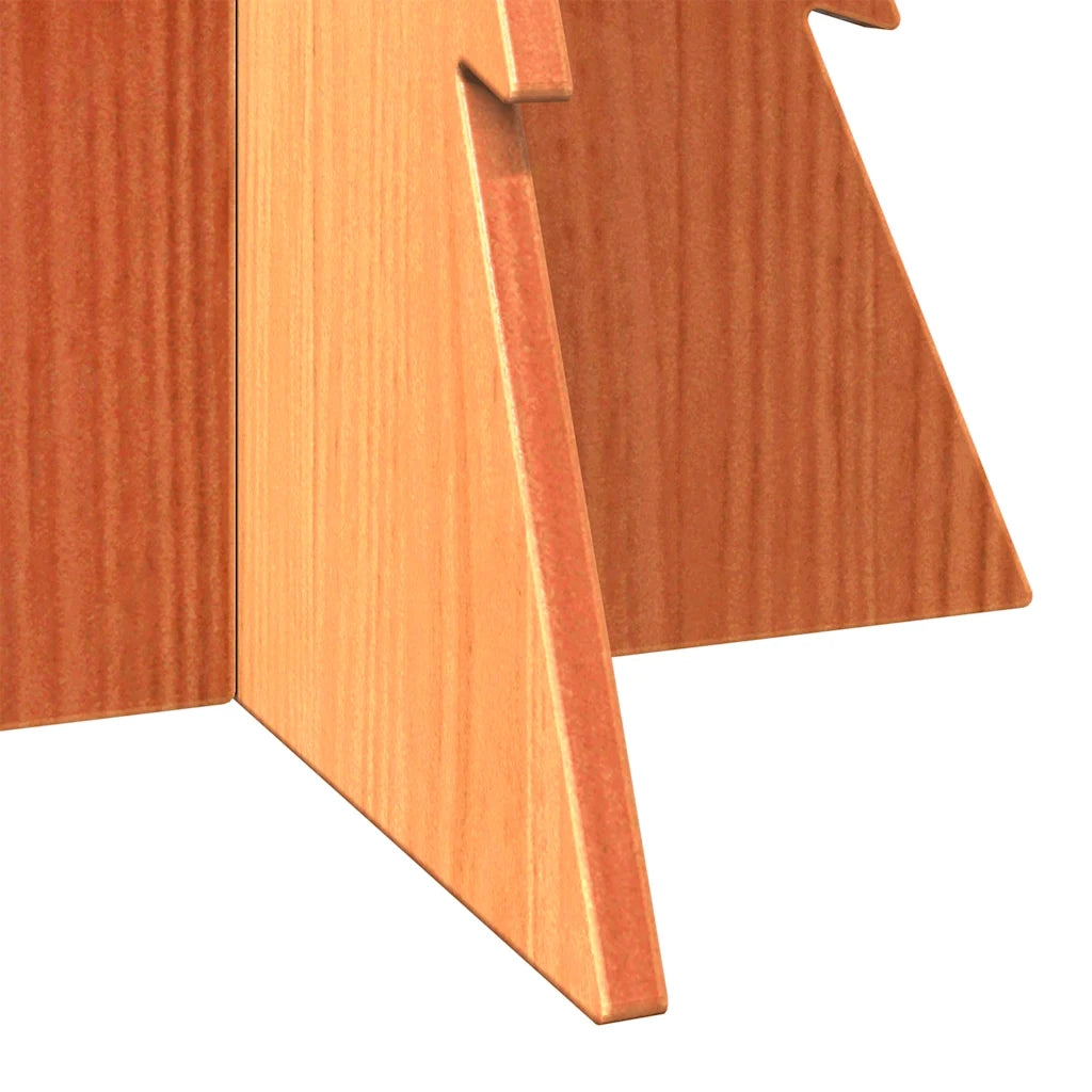 Albero di Natale Marrone Cera 80 cm in Legno Massello di Pino 858170
