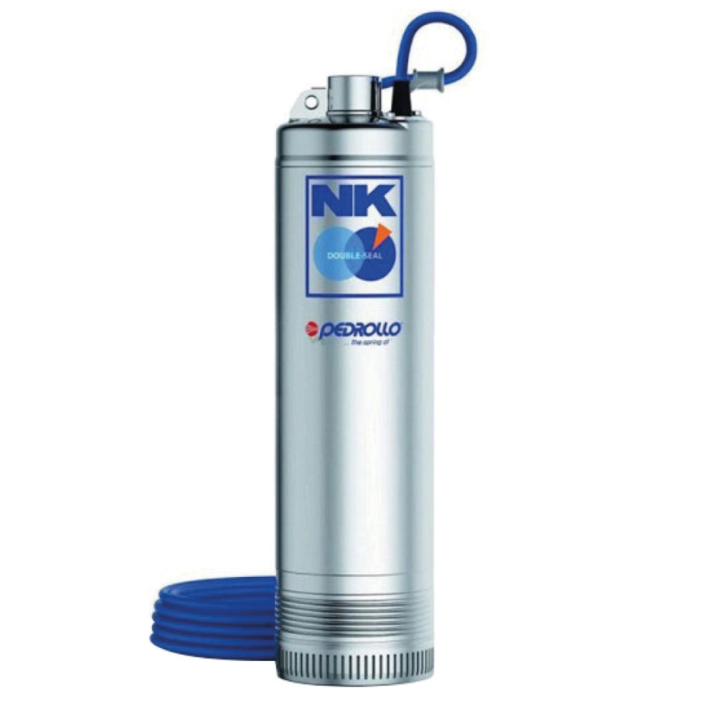 ELETTROPOMPA SOMMERSA MULTIGIRANTE IN ACCIAIO ø135 MM MONOFASE PER ACQUE CHIARE MODELLO NKM - HP 1,5 KW 1,1 230V  - PED
