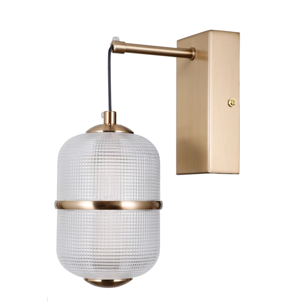 Applique ALANI ottone oro vetro traforato LED 6W Italux