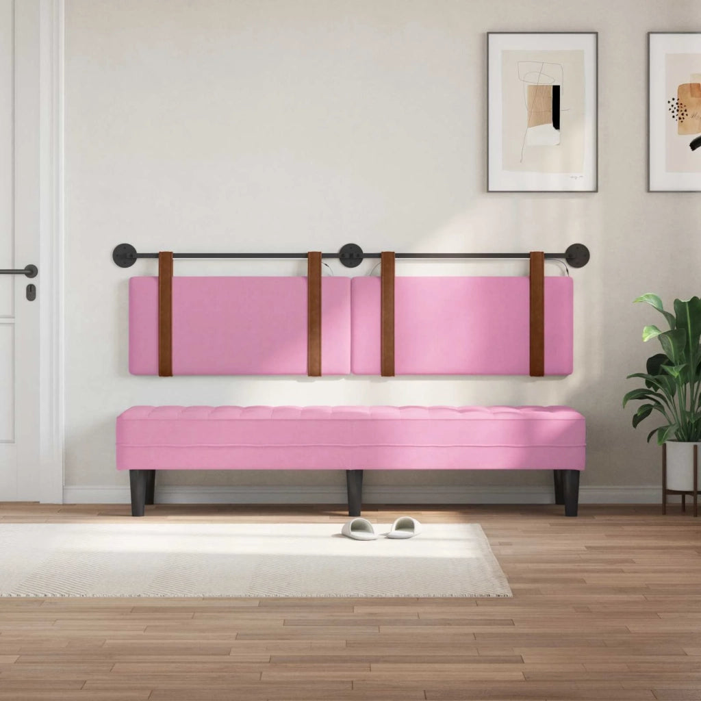 Testiera | Testata sospesa Con luce LED Rosa PU Antico