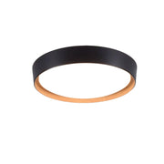 Plafoniera tonda 40cm LED 29W nero/legno Emilia Paul Neuhaus