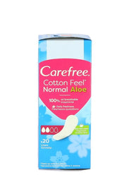 CAREFREE SALVASLIP COTTON FEEL NORMAL FRAGRANZA ALL'ALOE VERA SALVA SLIP DONNA 100% TRASPIRANTI 20 PZ
