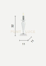 LUME PICCOLO PAGANINI RUBINO CROMO 1 LUCE ATTACCO E14 H.32CM
