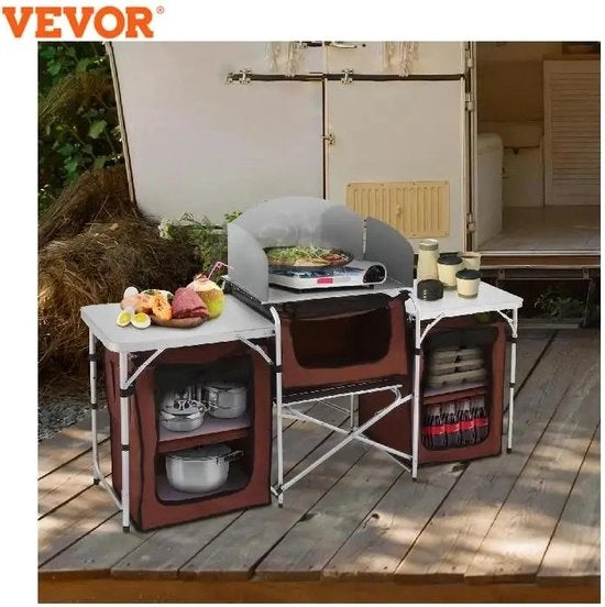 Tavolo da BBQ Opvouabile con Cassetto di Stoccaggio Nero - Tavolo da BBQ Leggero in Alluminio per Campeggio con Modello 

(Nota: non ho trovato informazioni sul modello, quindi non è presente nella traduzione)