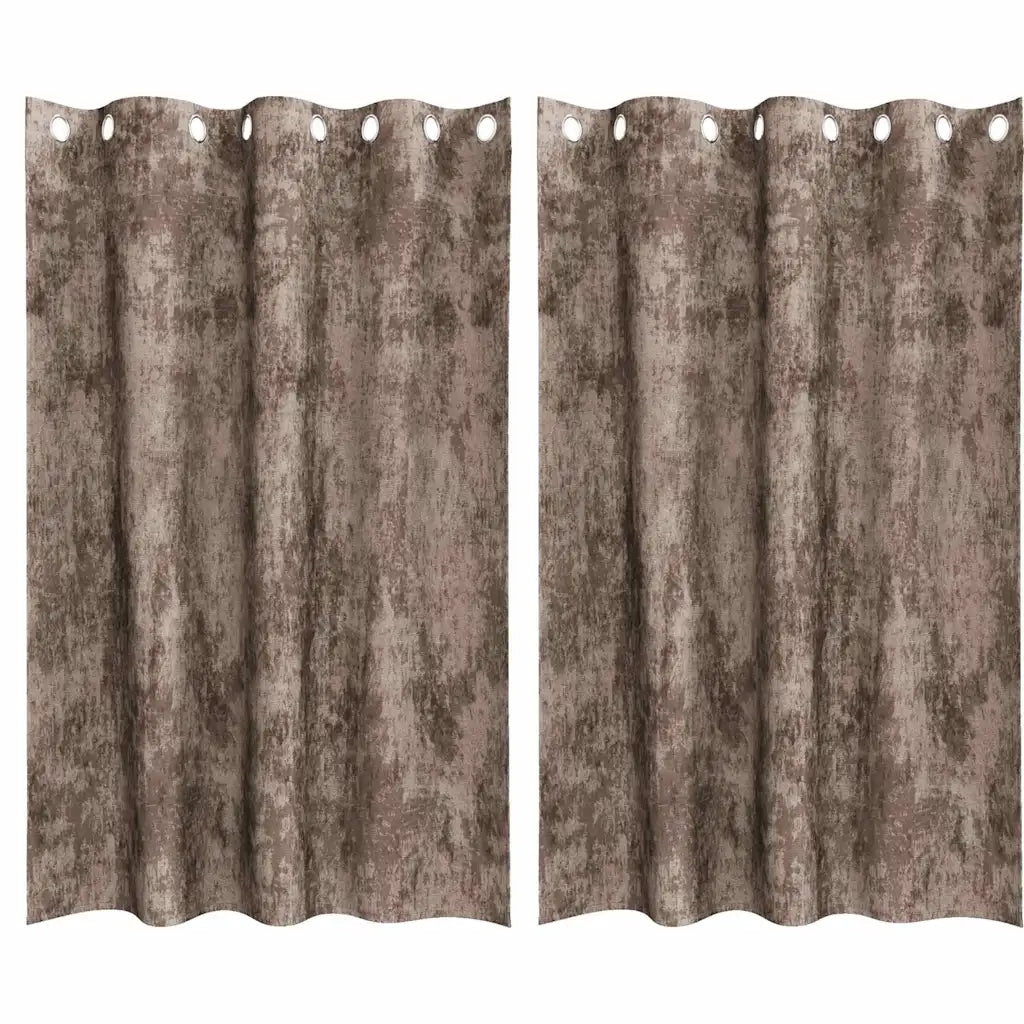 Tende in Velluto 2 pcs Cappuccino 175 x 140 cm Velluto 4107669