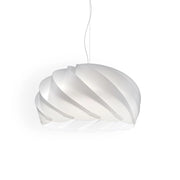Sospensione Bianco in Metallo Cromato Cm. 26 x 15h