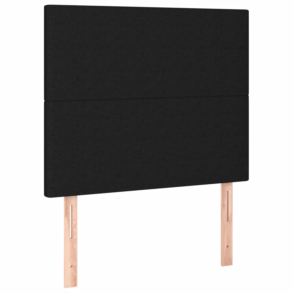 Giroletto a Molle con Materasso Nero 90x200 cm in Tessuto 3127775